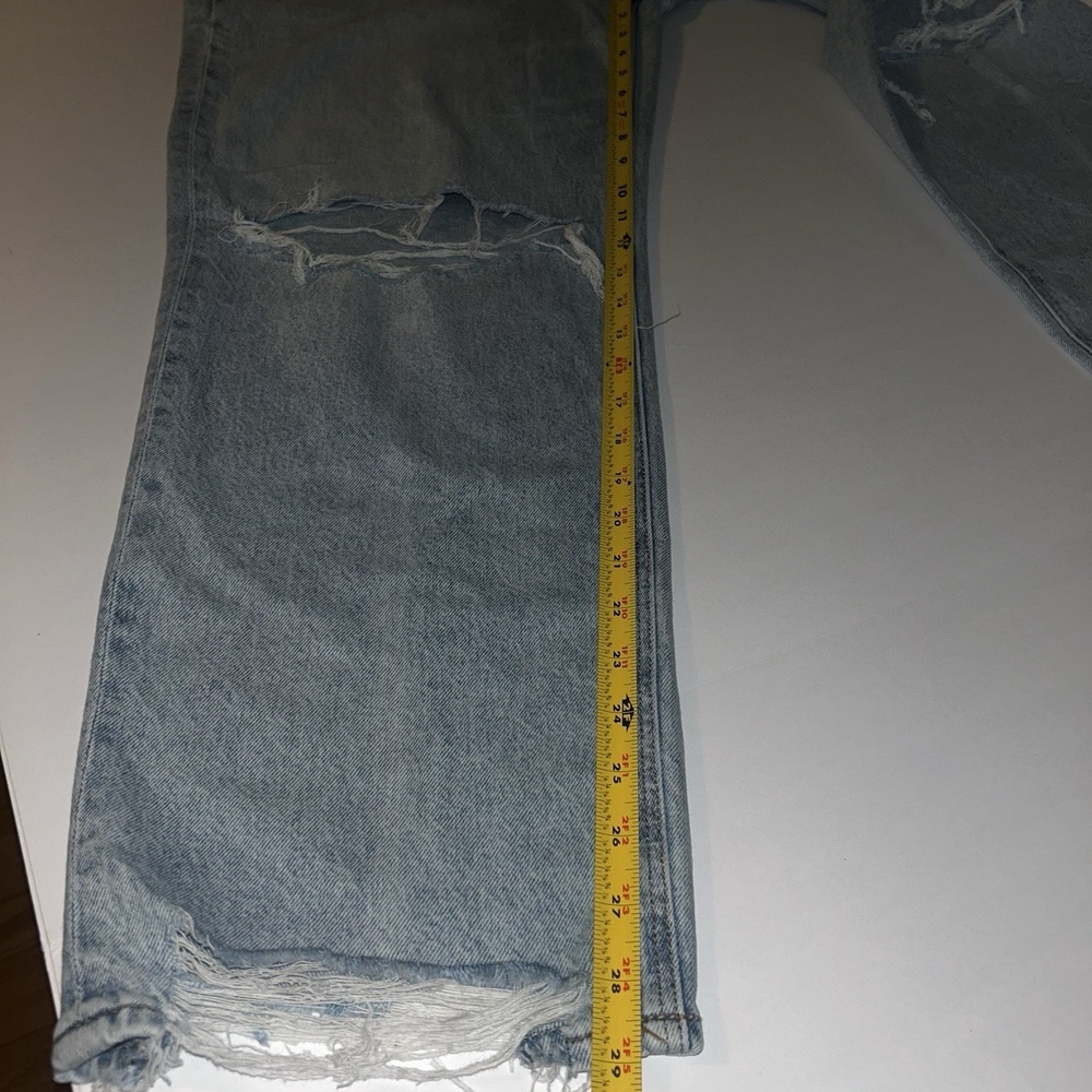American Eagle Strigid Super‎ High Rise Baggy Straight Womens Jeans 12 Short - Picture 5 of 12